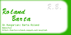 roland barta business card